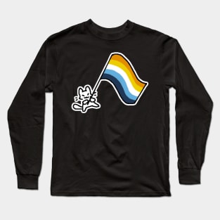 aroace flag kitty Long Sleeve T-Shirt